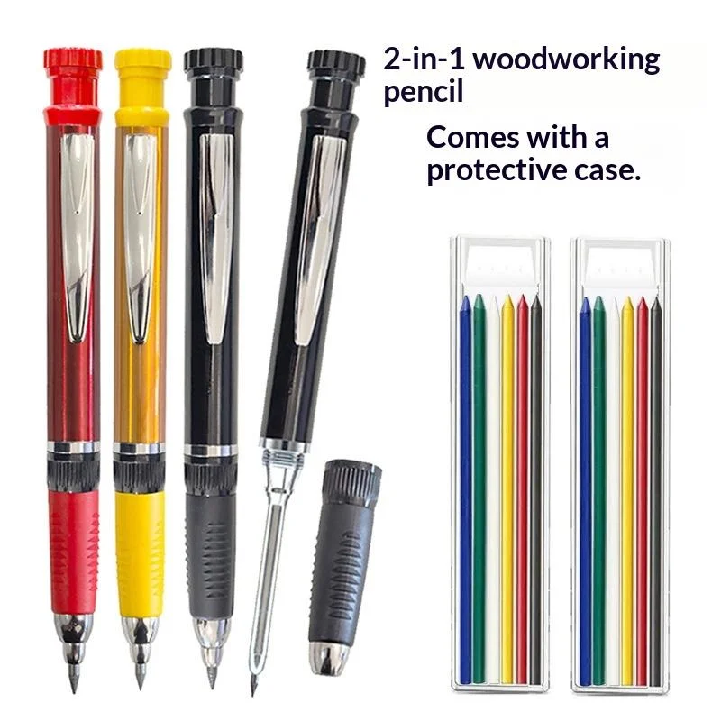 Deep Hole Metal Fabrication Pencil with Sharpener
