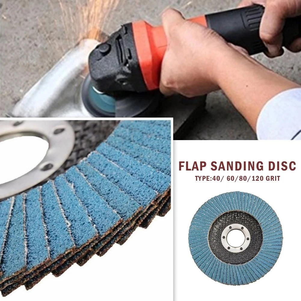 4.5 Inch Flap Discs for Metal Grinding & Weld Cleanup – 40/60/80/120 Grit - Image 3