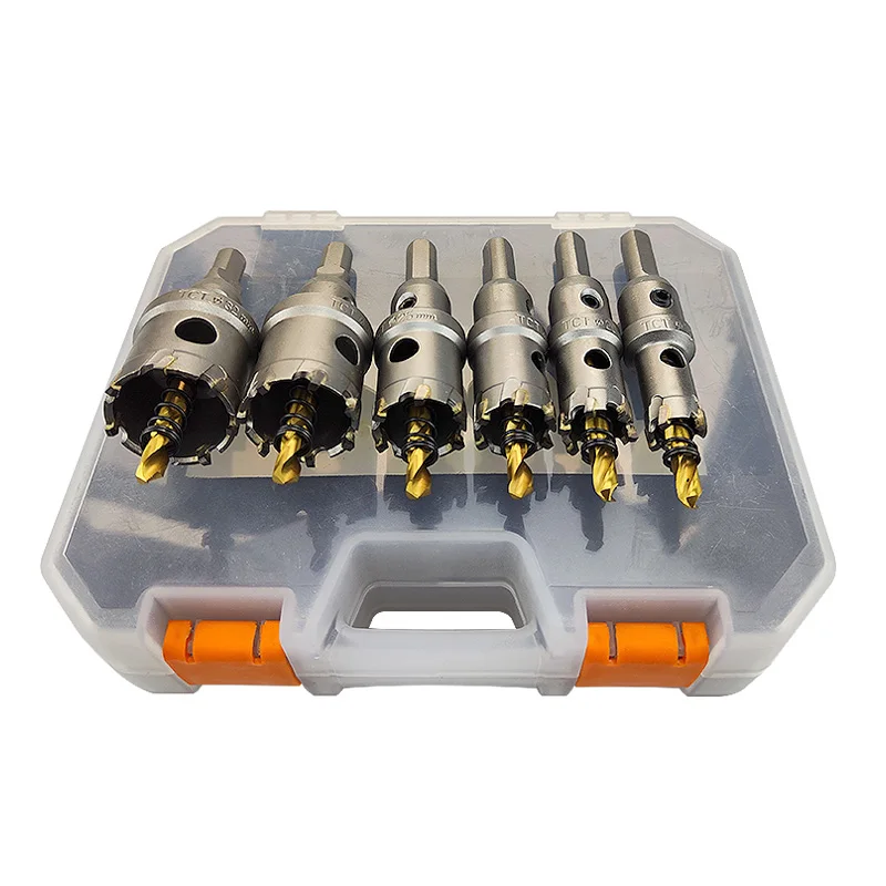 6-Piece TCT Hole Saw Set for Metal – 16–32mm Tungsten Carbide Hole Cutters - Image 2