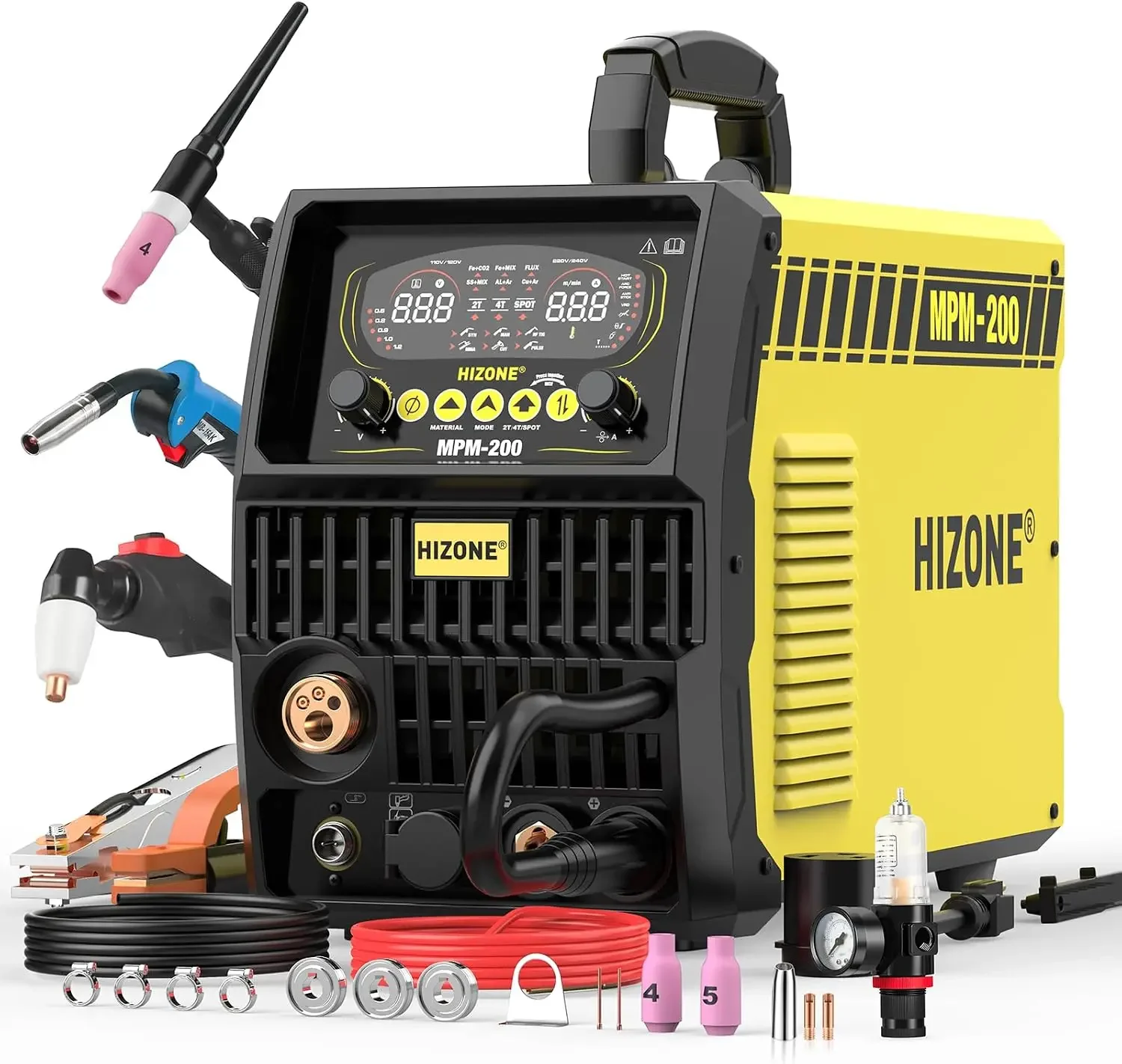 200A 8-in-1 Multiprocess Welder & Plasma Cutter