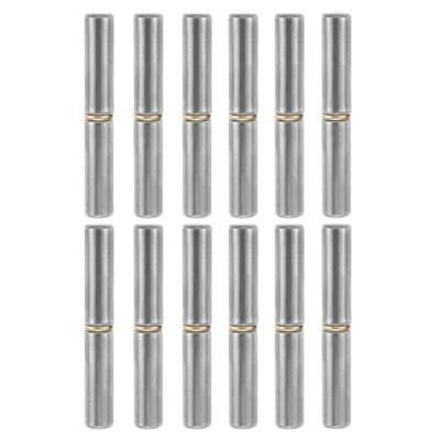 Weld-On Barrel Hinges 12 × 80 mm – 12-Pack for Metal Gates